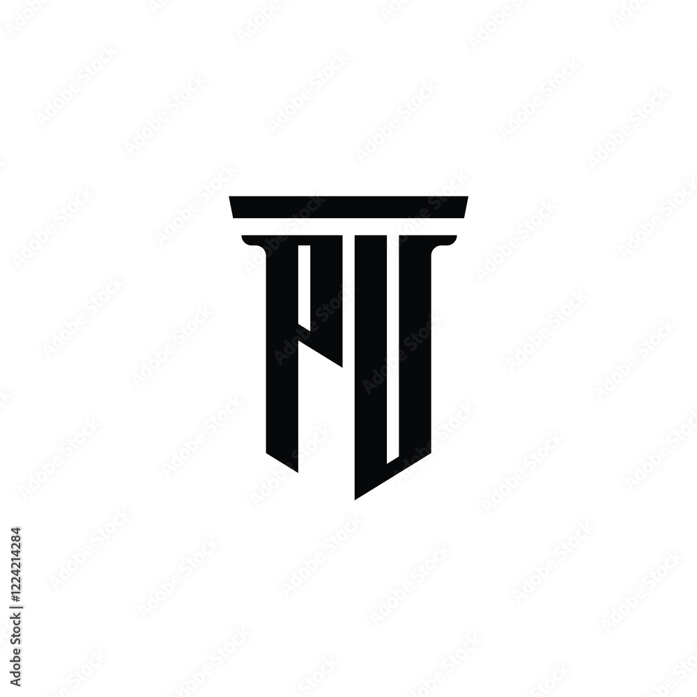PU monogram logo design letter text name symbol monochrome logotype alphabet character simple logo PU monogram logo design letter text name symbol monochrome logotype alphabet character simple logo