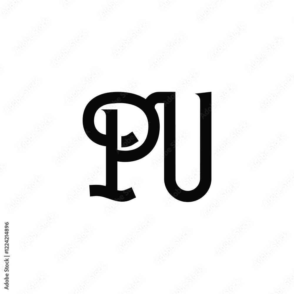 PU monogram logo design letter text name symbol monochrome logotype alphabet character simple logo PU monogram logo design letter text name symbol monochrome logotype alphabet character simple logo