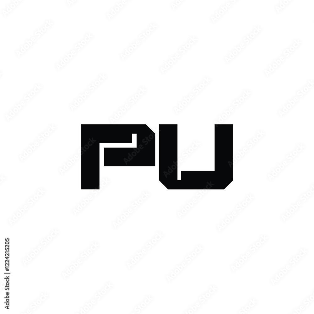 PU monogram logo design letter text name symbol monochrome logotype alphabet character simple logo PU monogram logo design letter text name symbol monochrome logotype alphabet character simple logo