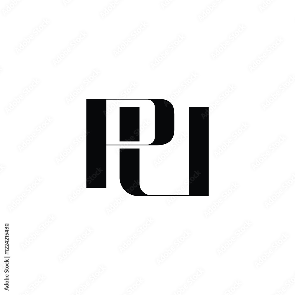 PU monogram logo design letter text name symbol monochrome logotype alphabet character simple logo PU monogram logo design letter text name symbol monochrome logotype alphabet character simple logo