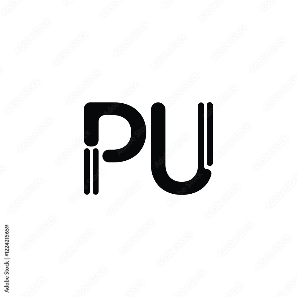 PU monogram logo design letter text name symbol monochrome logotype alphabet character simple logo PU monogram logo design letter text name symbol monochrome logotype alphabet character simple logo