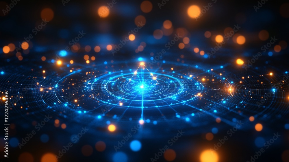 Obraz premium Blue energy field