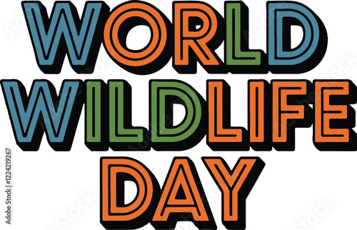 World Wildlife Day vector art illustration