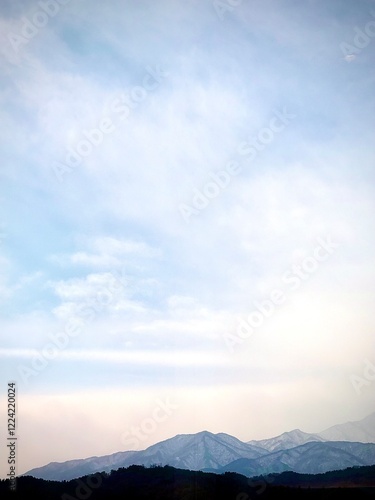 겨울 하늘과 설악산
