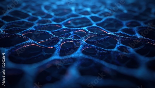 Abstract Network Structure With Glowing Nodes And Lines