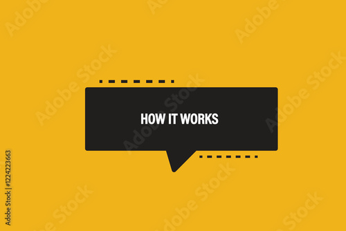 Printbutton web template,how it works, Speech bubble, banner label

