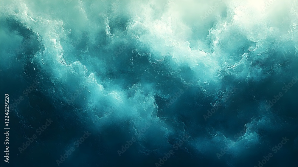 A gradient blending teal into muted turquoise. A gradient blending teal into muted turquoise.