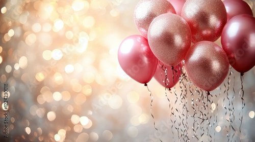 Wallpaper Mural Sparkling Rose Gold Balloons Celebration Party Decorations Torontodigital.ca