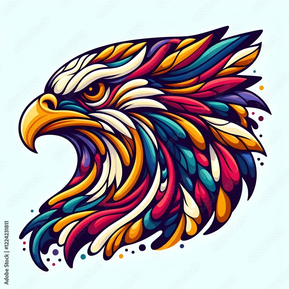 Obraz premium Colorful Eagle Head Art