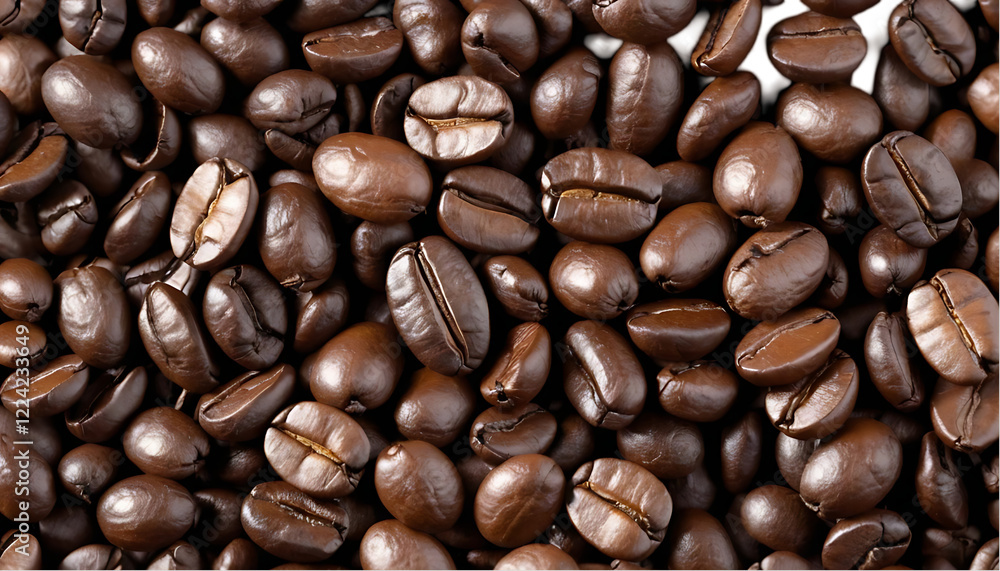 Obraz premium Roasted Coffee Beans Background Texture Image