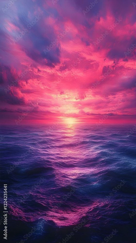 Fototapeta premium A gradient inspired by twilight, fading from indigo to pale pink.