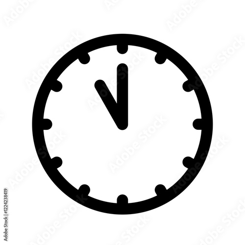 11 am/pm clock line icon