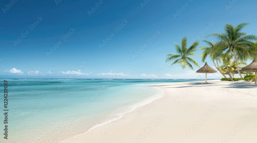Fototapeta premium Tranquil Tropical Beach Scene