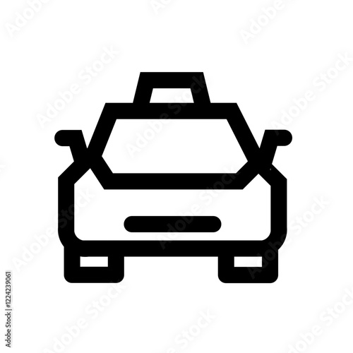 taxi car line icon