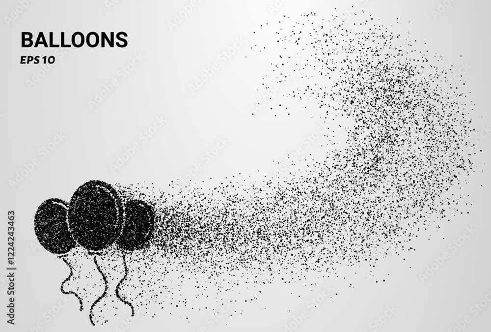 Fotografie Balloons of particles