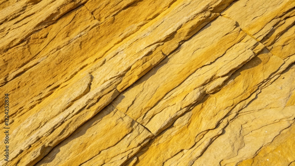 Close-Up High-Resolution View of Rough Weathered Golden Rock Strata and Geological Texture Close-Up High-Resolution View of Rough Weathered Golden Rock Strata and Geological Texture