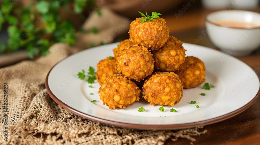 Bolinho de Feijão Fradinho, golden fried black-eyed pea balls with herbs (Bahian Cuisine) Bolinho de Feijão Fradinho, golden fried black-eyed pea balls with herbs (Bahian Cuisine)