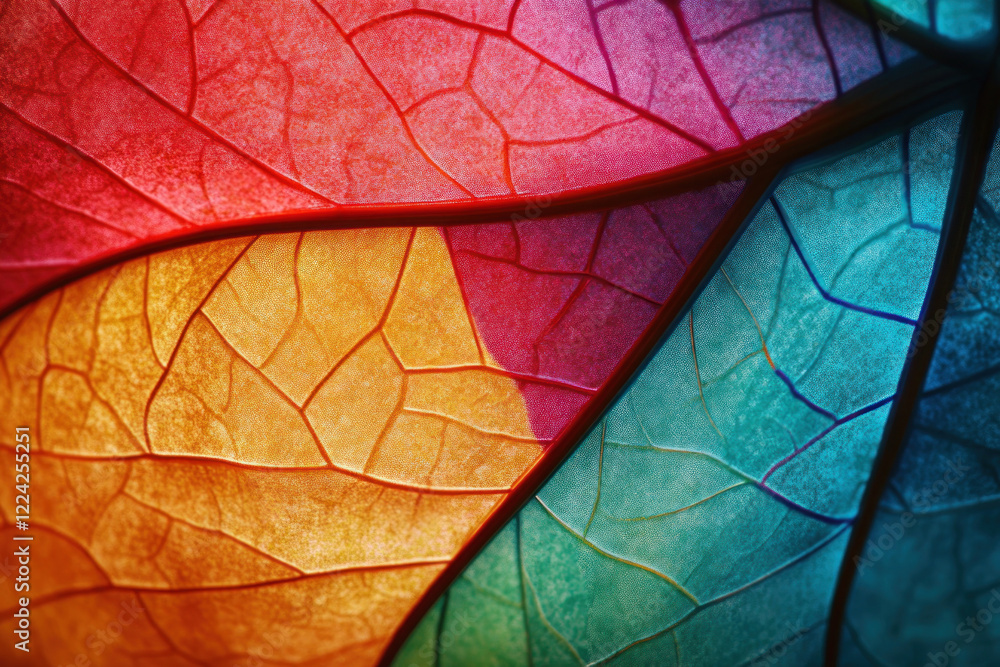 Obraz premium Colorful abstract background with leaf pattern.