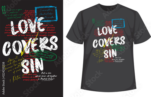 Christian bible verse t shirt design illustration vector