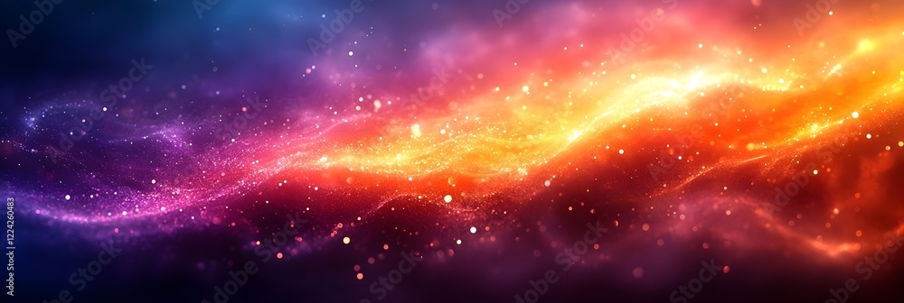 Obraz premium A gradient of fiery sunset orange blending into twilight purple.