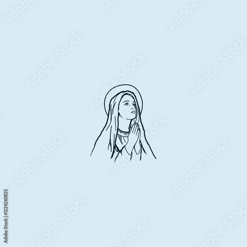 THESE HIGH QUALITY MOTHER MARIA VECTOR FOR USING VARIOUS TYPES OF DESIGN WORKS LIKE T-SHIRT, LOGO, TATTOO AND HOME WALL DESIGN
