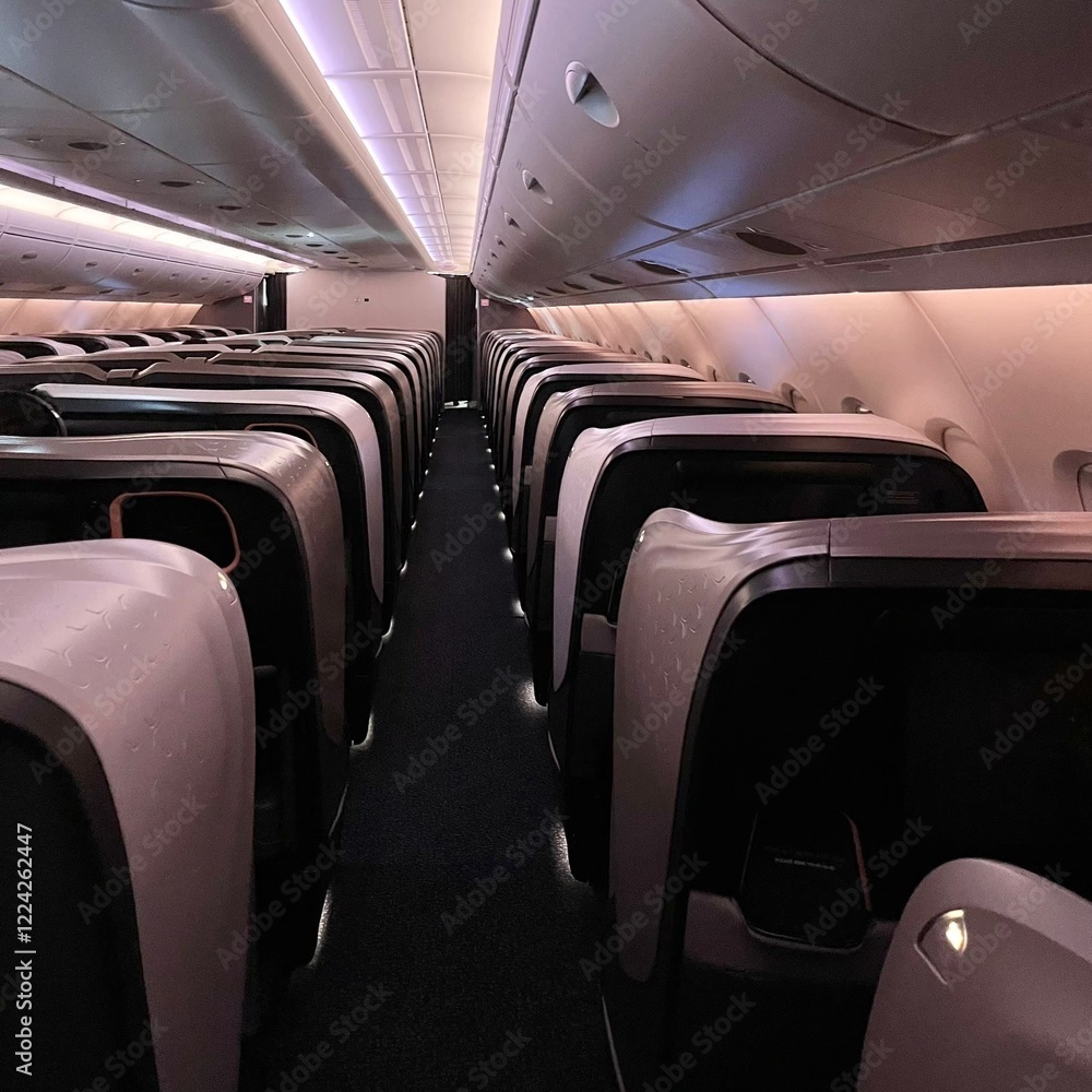 Business class of a passenger plane Business class of a passenger plane