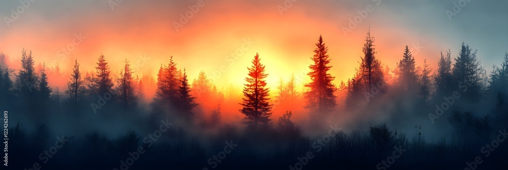 A gradient of glowing ember orange fading into twilight gray. A gradient of glowing ember orange fading into twilight gray.