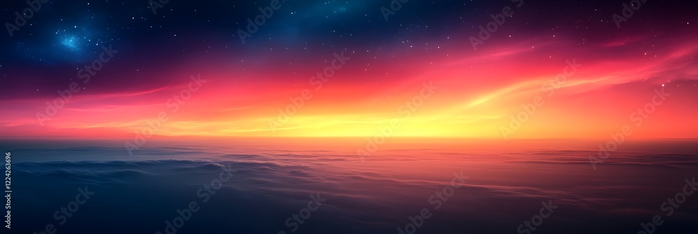 Fototapeta premium A gradient of glowing ember orange fading into twilight gray.