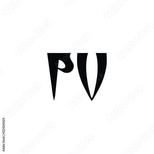 PV monogram logo design letter text name symbol monochrome logotype alphabet character simple logo