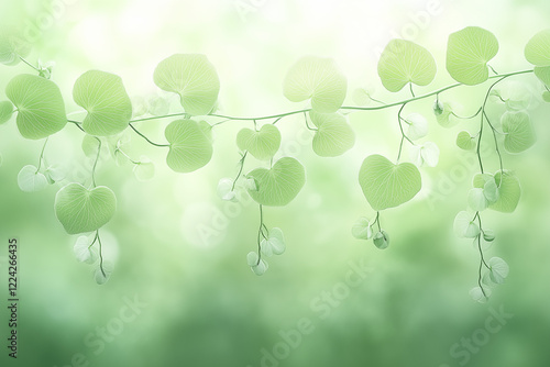 光あふれる若葉の枝、爽やかな新緑とボケが美しいナチュラルな情景