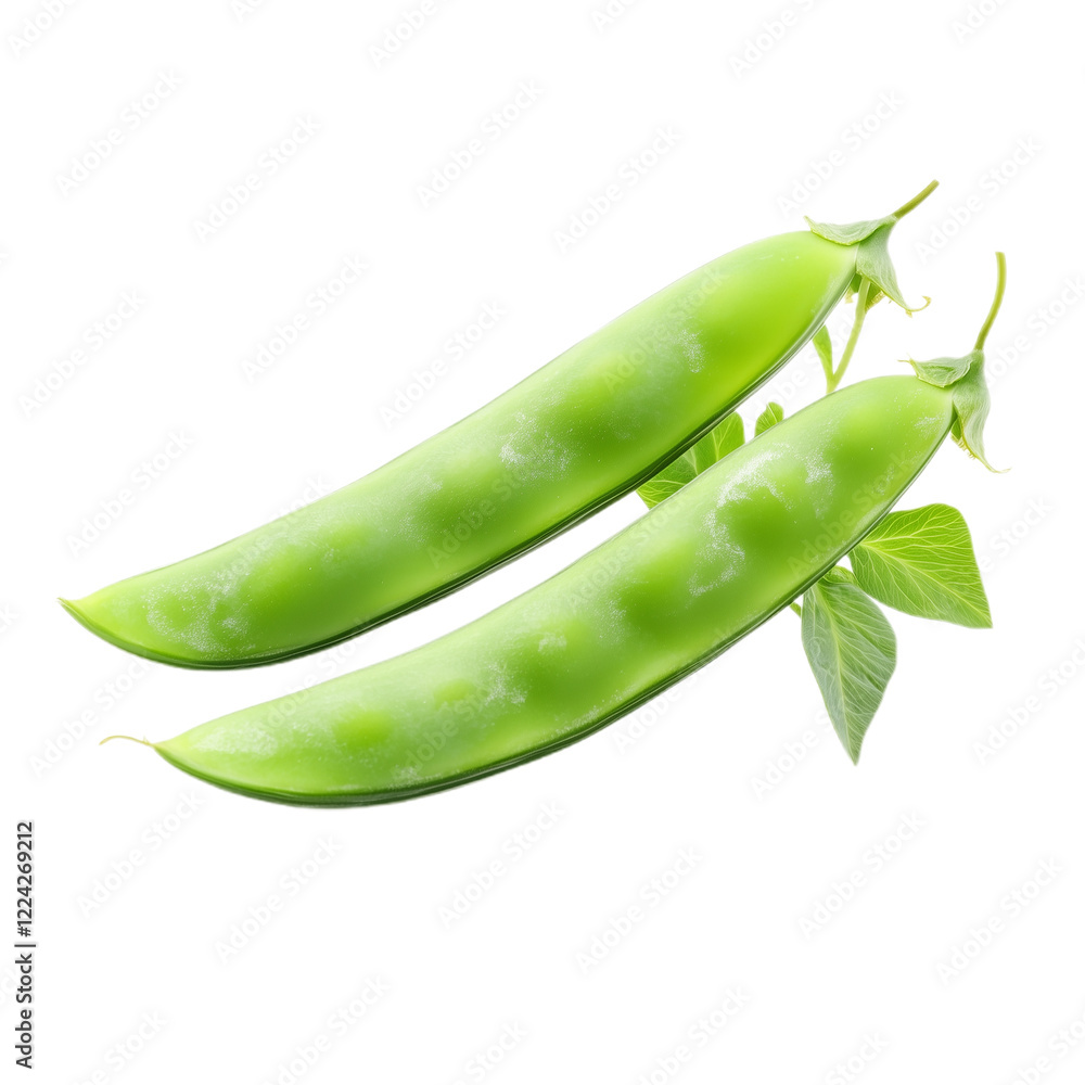 Snow Peas Isolated on Transparent Background