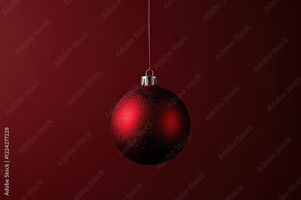 Festive Red Christmas Background with Snowflakes and Bokeh Lights Festive Red Christmas Background with Snowflakes and Bokeh Lights