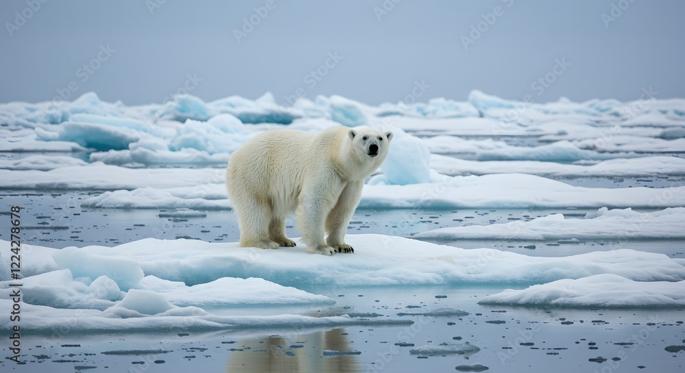 Majestic Polar Bear on Arctic Ice Floes Majestic Polar Bear on Arctic Ice Floes