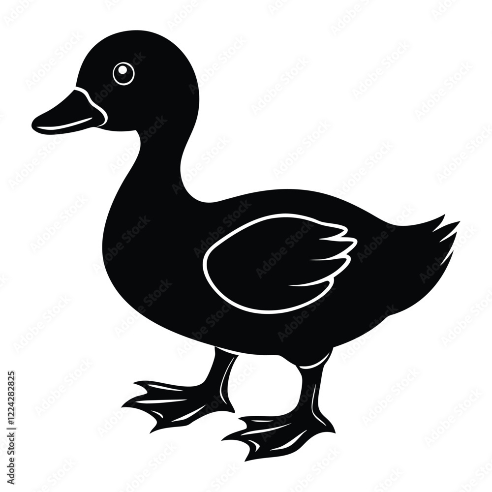 duck isolated on white silhouette vector illustration duck isolated on white silhouette vector illustration