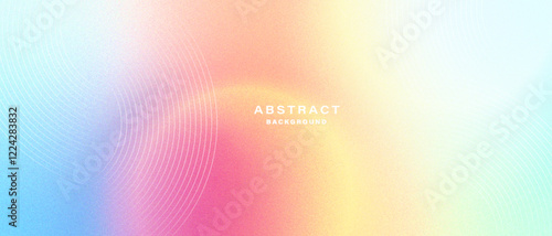 Gradient abstract background with circular line patterns. Vector illustration.
