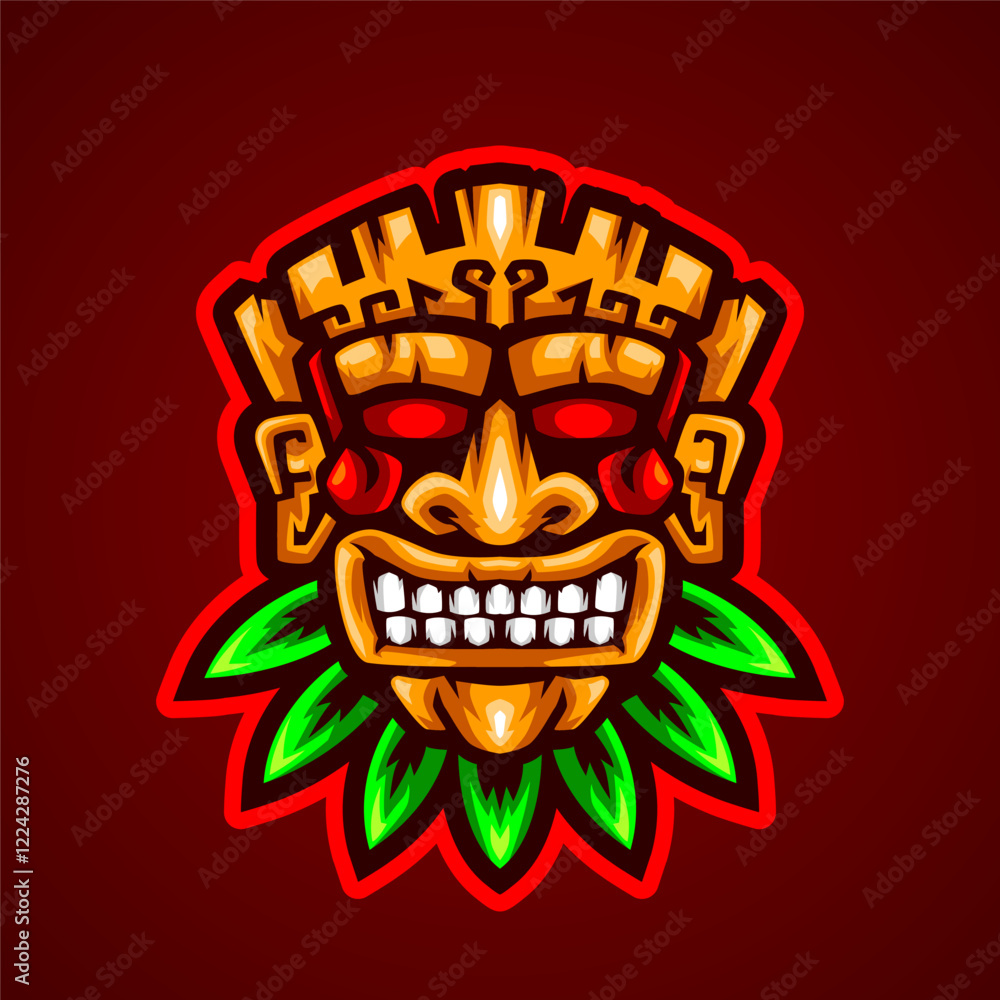 Tiki Mask vector illustration Tiki Mask vector illustration