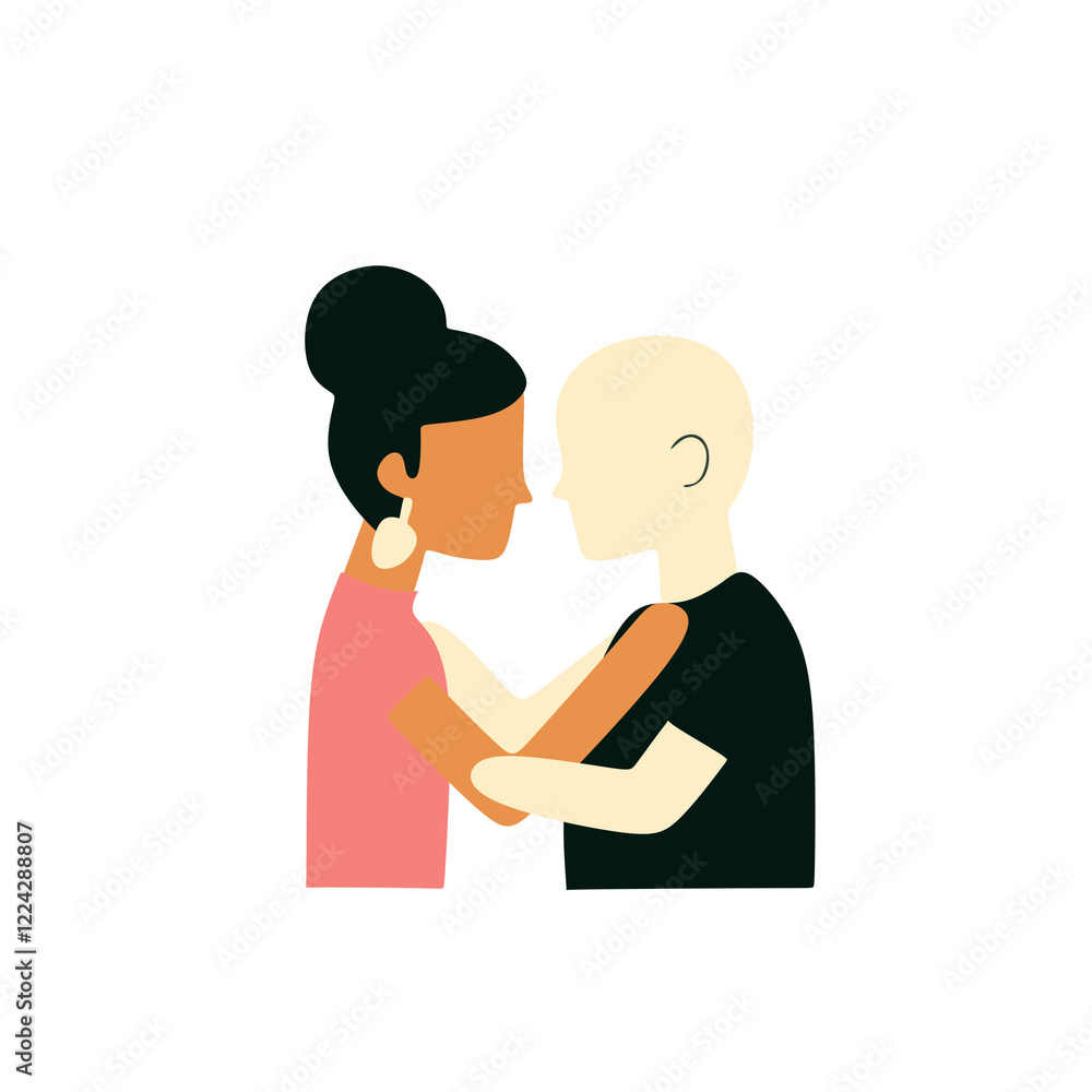 Fototapeta premium diverse couples vector illustration