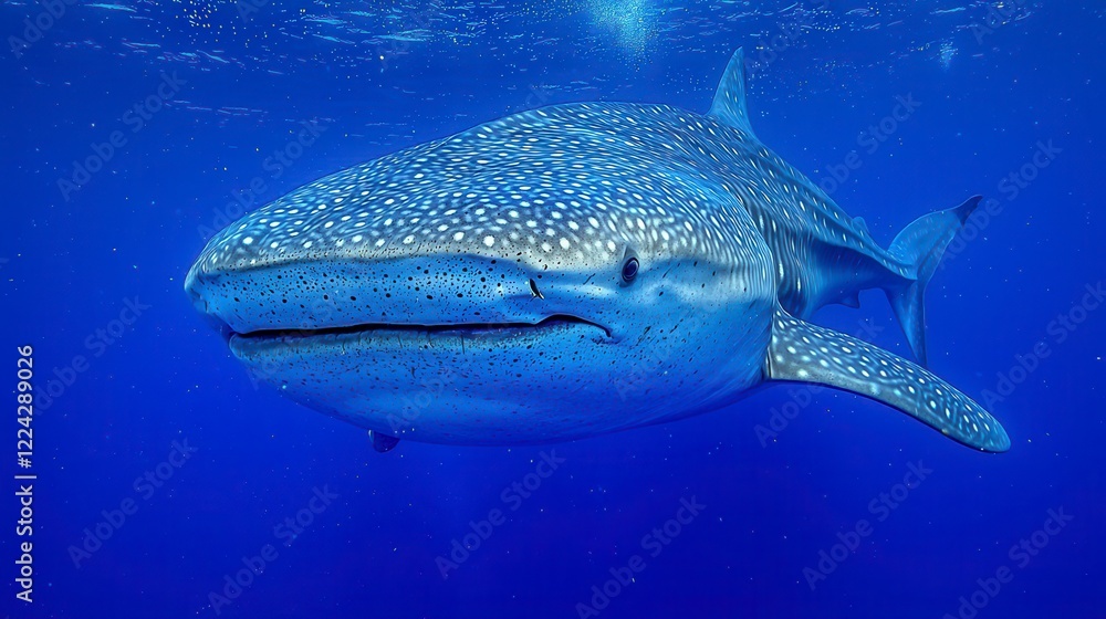 Naklejka premium Whale shark underwater ocean wildlife marine
