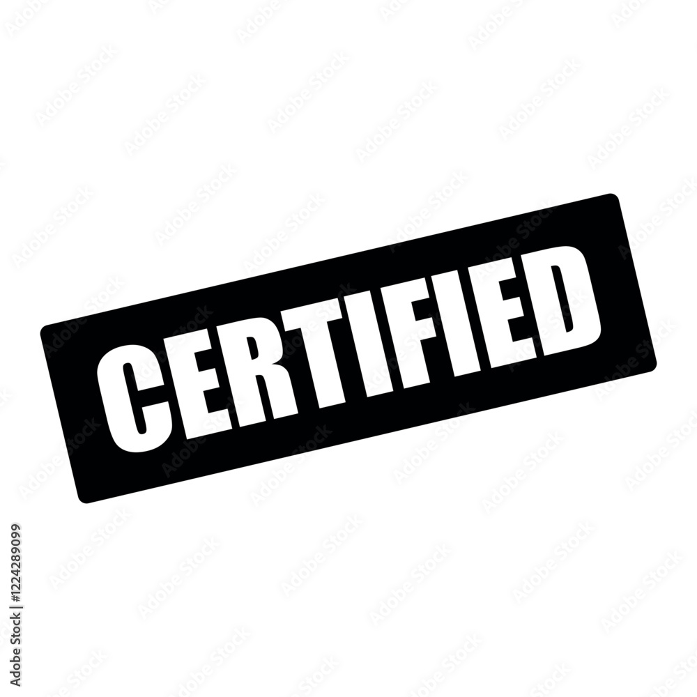 Obraz premium certified stamp sign symbol vector icon