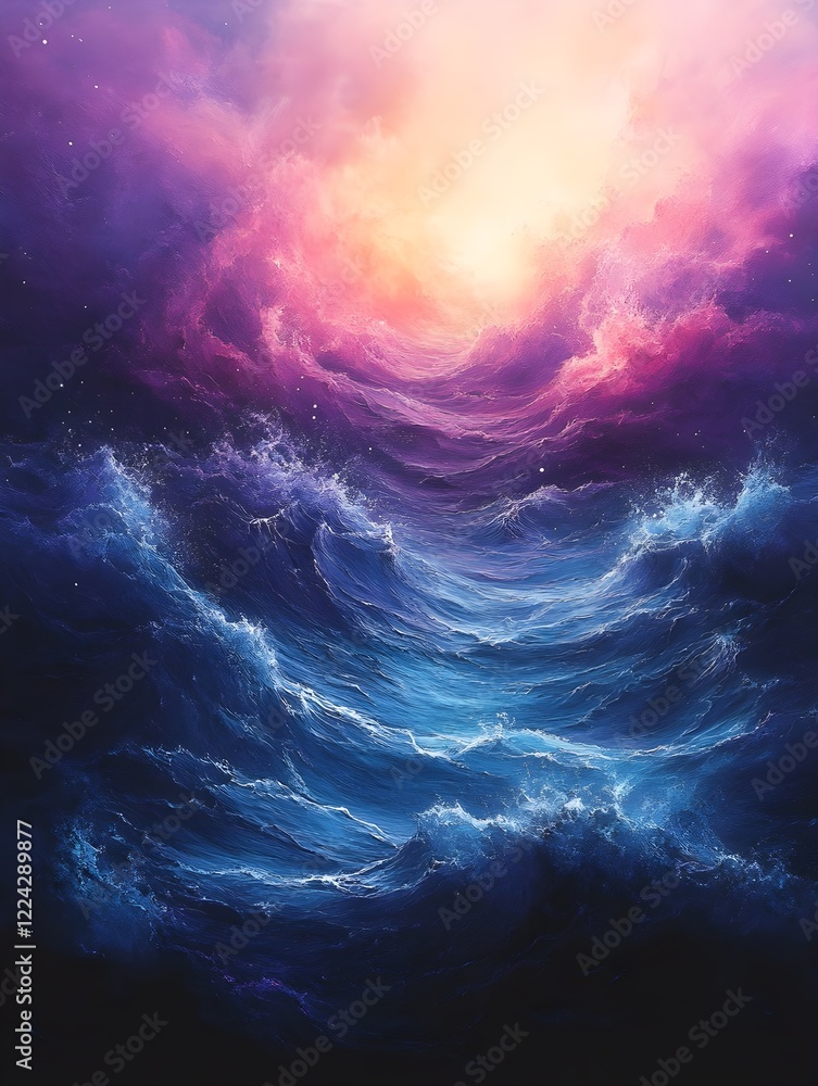 A gradient of vibrant aqua merging with cosmic violet. A gradient of vibrant aqua merging with cosmic violet.