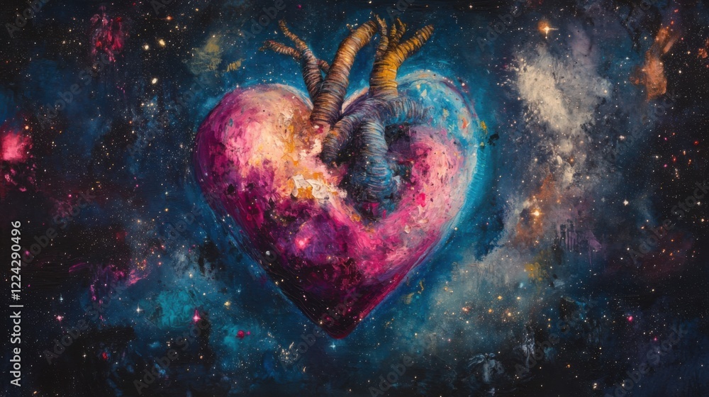 Cosmic Heart Nebula A Celestial Masterpiece of Vibrant Colors and Intricate Details Cosmic Heart Nebula A Celestial Masterpiece of Vibrant Colors and Intricate Details
