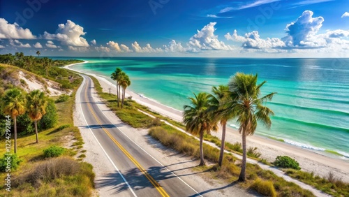 Wallpaper Mural scenic drives, keys florida scenic drive ocean palm trees beach gulf of mexico, nature views, scenic views, car driving, tropical landscapes, coastal roads, beach, sea, ocean, palm, island, sky, tropi Torontodigital.ca