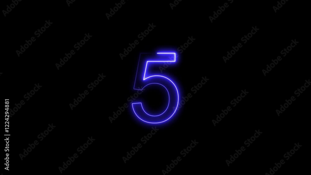 numbers from 10 to 0 countdown in blue circle on vertical black background with light streaks.
