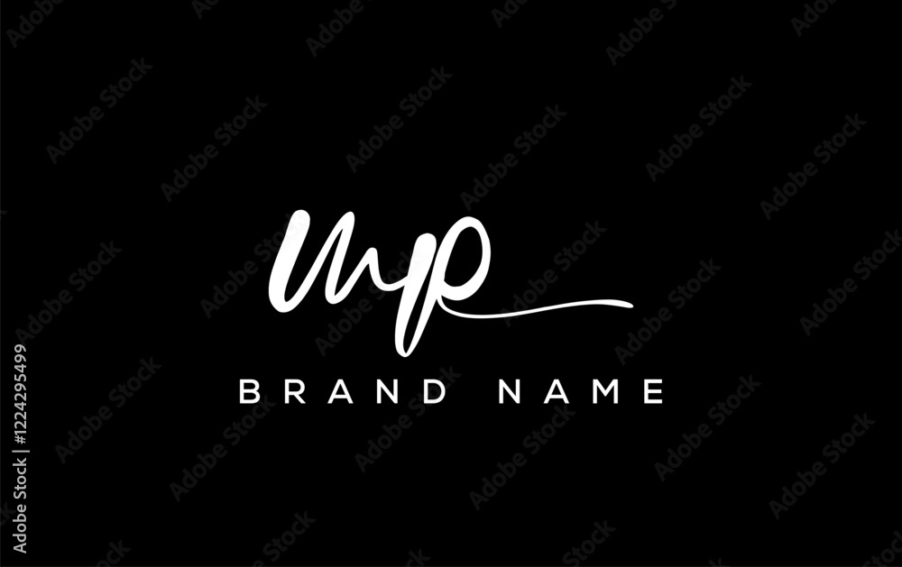 MP letter beauty handwriting vector logo. MP letter beauty handwriting vector logo.