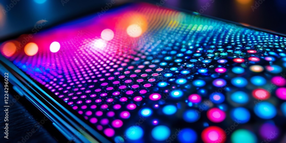 Obraz premium A mesmerizing display of color and light from a smartphone.