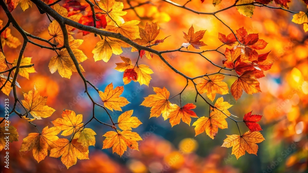 Branches with Fall Leaves, branch details, leaf pattern , branch details, leaf pattern Branches with Fall Leaves, branch details, leaf pattern , branch details, leaf pattern