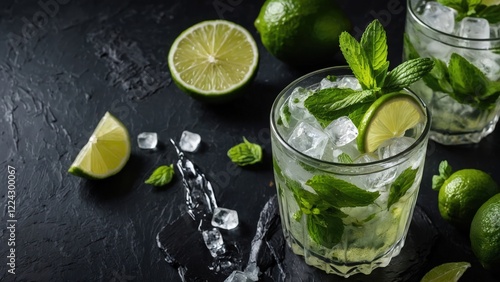 Wallpaper Mural  Refreshing mojito cocktail with lime and mint, photograph Torontodigital.ca