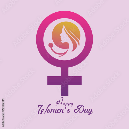 Happy Women's Day greeting card Vector Design