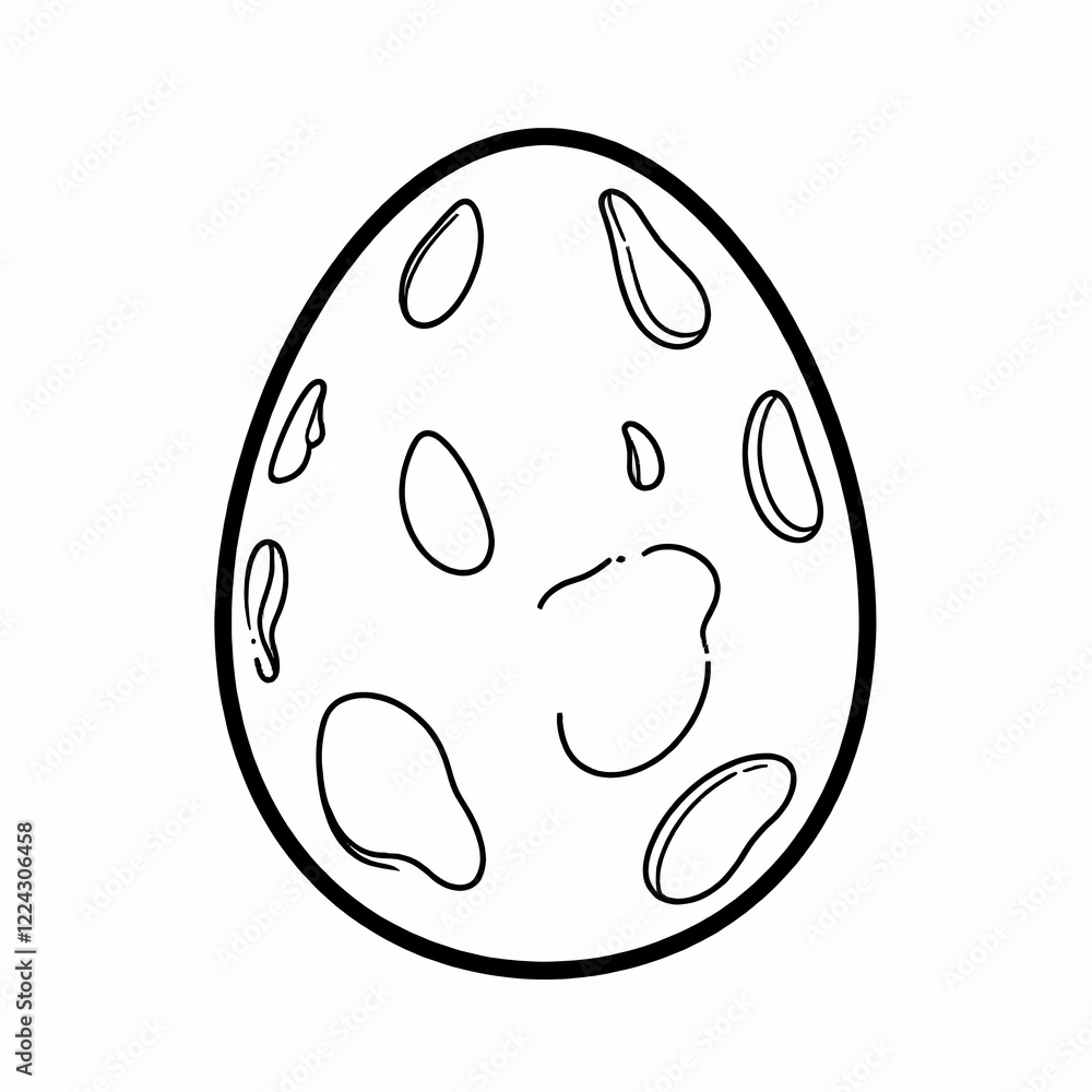 Spotted Egg Outline Illustration Download Spotted Egg Outline Illustration Download