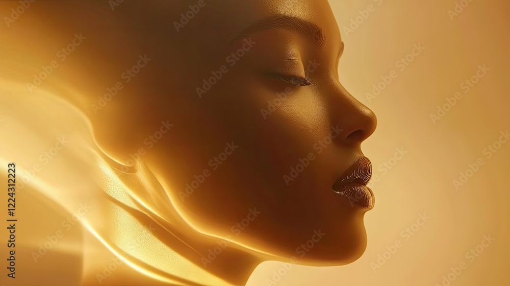 Artistic rendering of shiny and matte areas blending to represent combination skin. Artistic rendering of shiny and matte areas blending to represent combination skin.